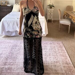 Sky Brand floral halter dress